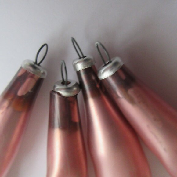 Pink Glass Twist Icicle Christmas Ornament ~ 5-1/2"-6" Box of 4 Made in Colombia - Picture 5 of 12